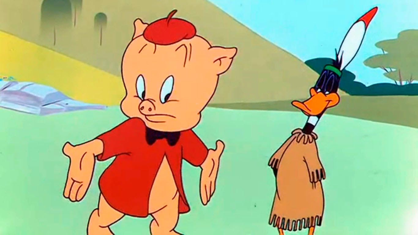 DOS BOBOS EN EL BOSQUE Looney Tunes PATO LUCAS Y PORKY