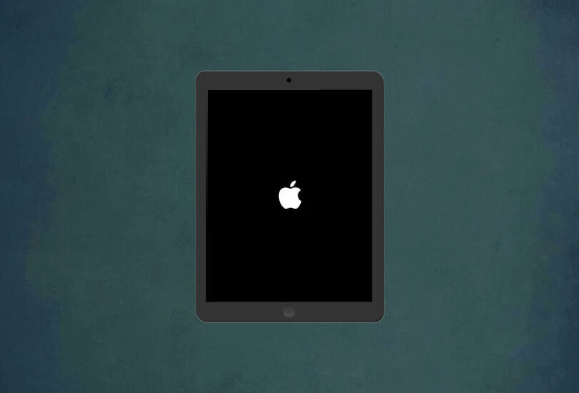 كيفية إعادة تشغيل جهاز iPad الذي يحتوي على زر الصفحة الرئيسية ظهور-شعار-Apple-على-iPad-مع-زر-الصفحة-الرئيسية