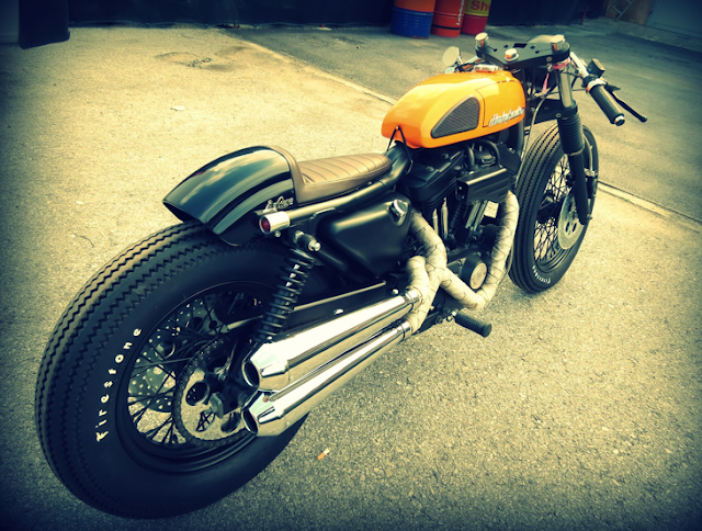 harley davidson street rod cafe racer