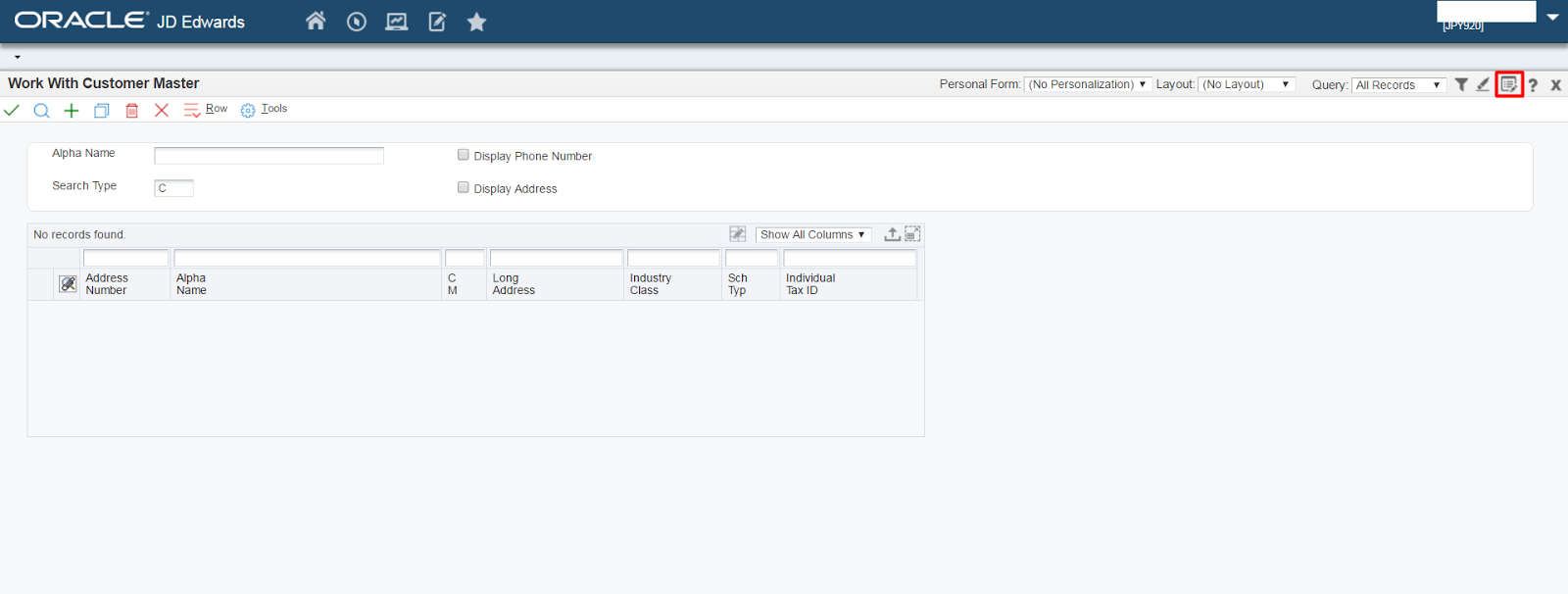 JDE & More [JD Edwards] Tools 9.2.1 Forms Personalitation