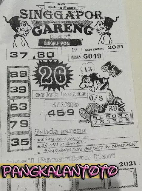 Prediksi Syair Sgp 19 September 2021 Pangkalantoto Prediksi Syair Sgp 19 September 2021 Pangkalantoto