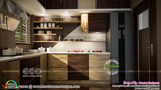 Kitchen interior rendering