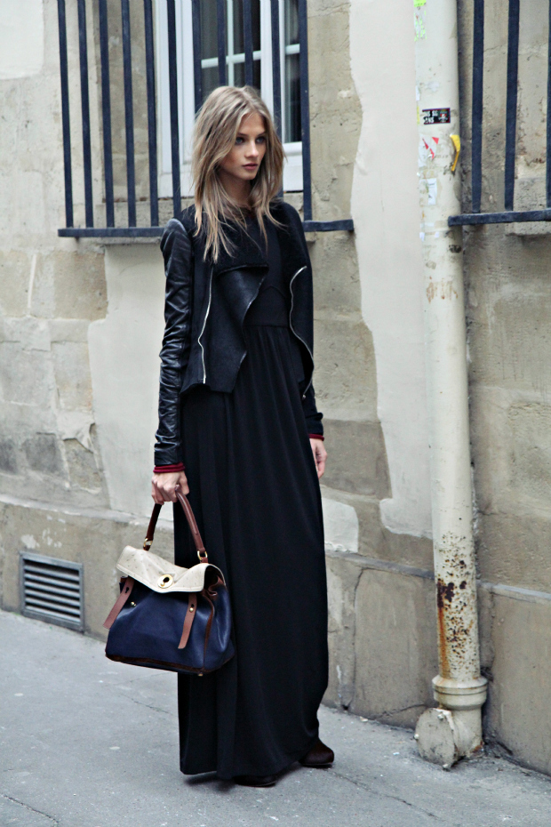 Model Street Style: Anna Selezneva's Black Dress - The Front Row View