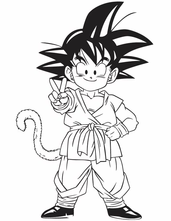Desenhos do Goku para Imprimir e Colorir