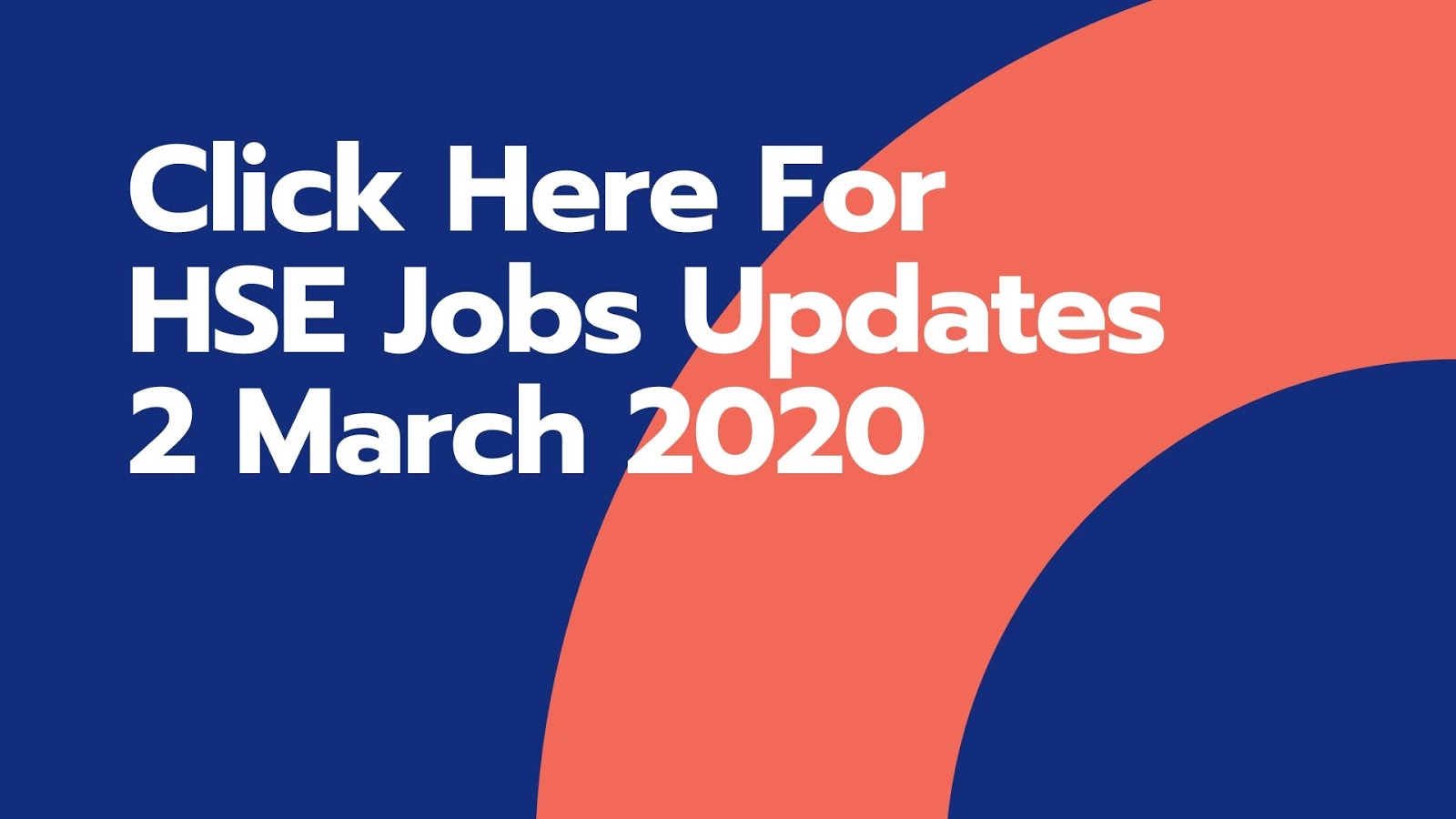 HSE Jobs Updated on 30 March 2020 HSE THE Blog