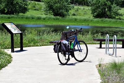 Bike parked at wetlands