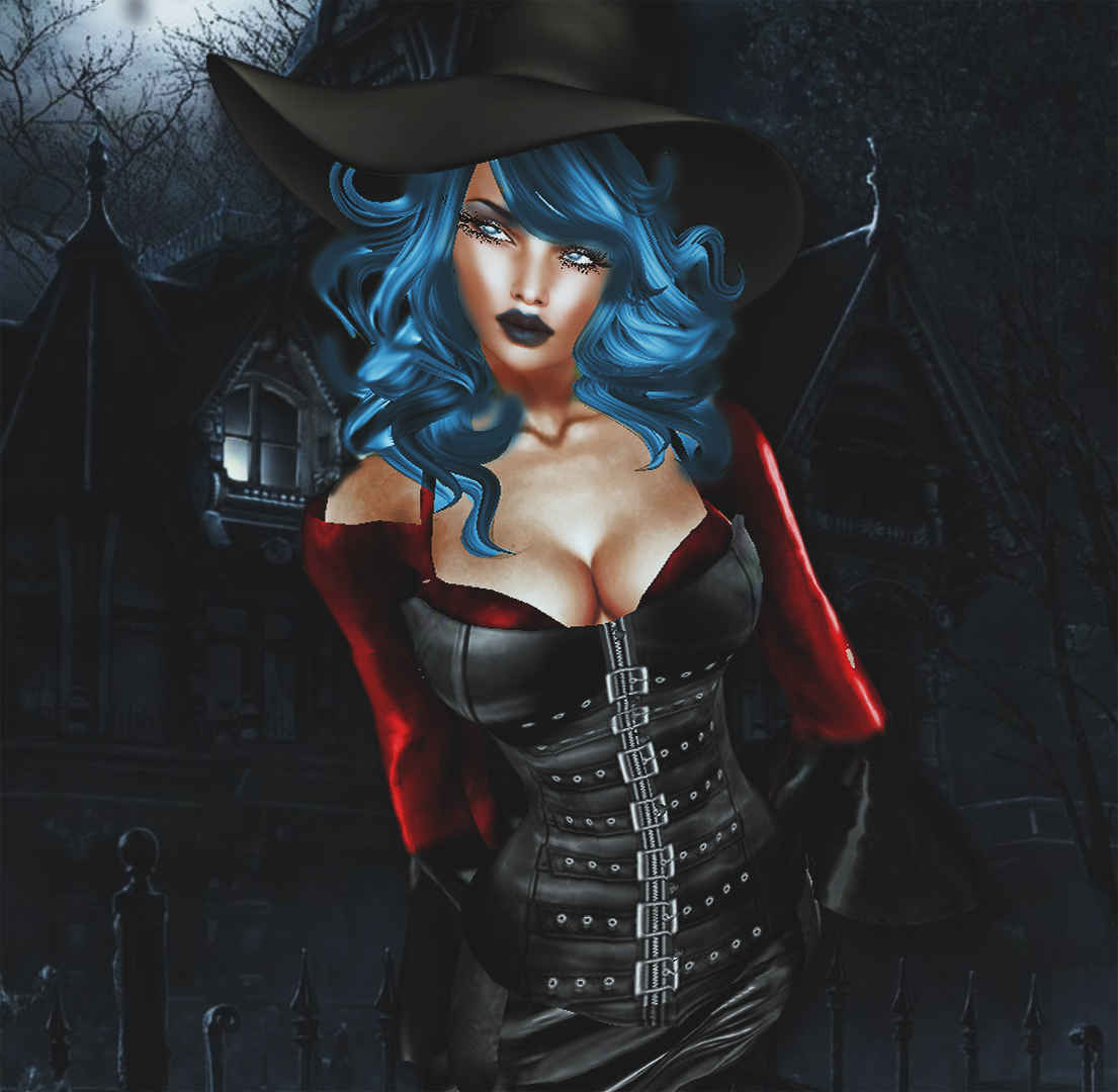 Second Life Marketplace - Female outfit sexy witch black and red halloween ...