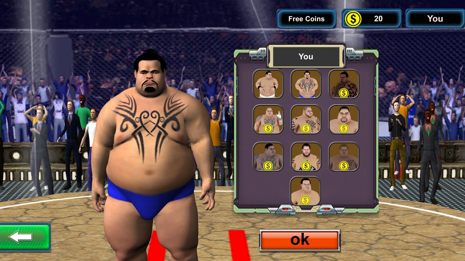 Sumo wrestling Revolution 2017 Pro Stars Fighting MOD APK Terbaru