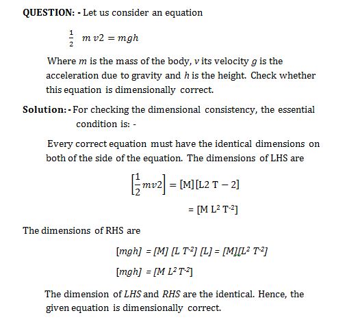 The Si Unit Of Energy Is J Kg M2 S 2 That Of Speed V Is M S 1 And Of Acceleration A Is M S 2 Which Of Then Formulae For Kinetic