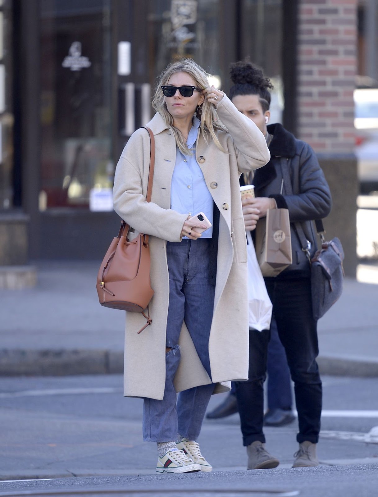 Sienna Miller in Casual Outfit – New York City 02/19/2020
