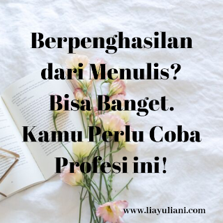 Profesi menulis dan tambahan penghasilan