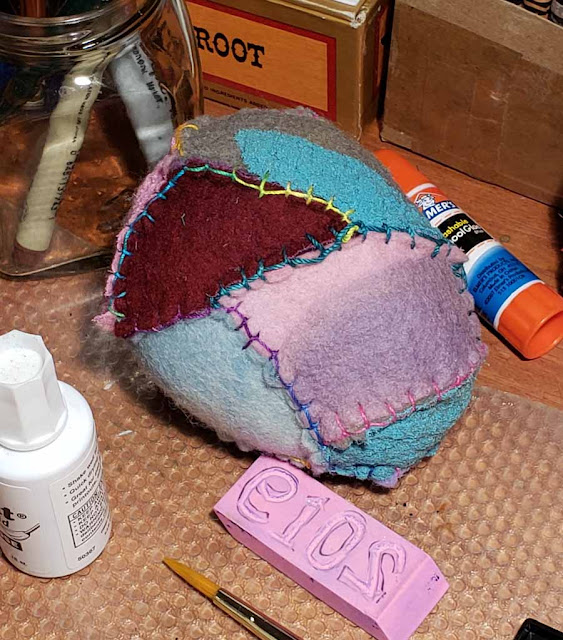 sew sew art A Felted Rock