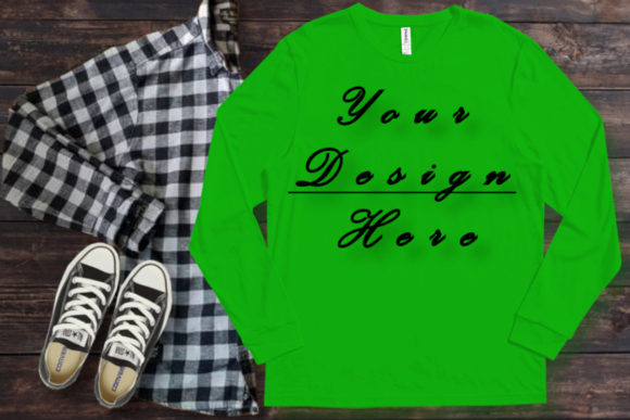 Mockups Men Green Shirt,