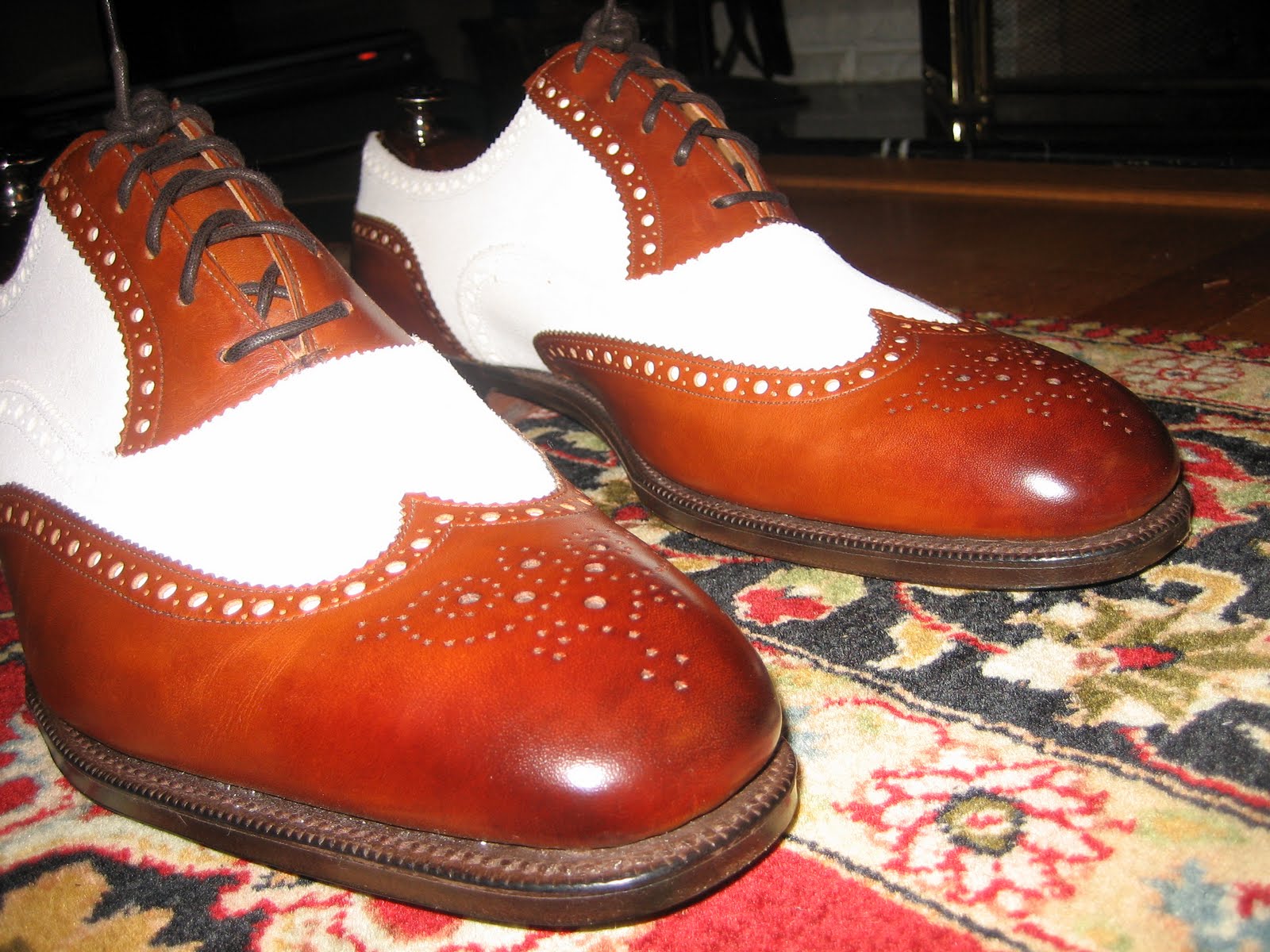 An Uptown Dandy The Semi Brogue Spectator Ralph Lauren s Purple