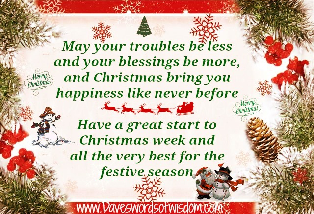 Daveswordsofwisdom.com: A Christmas Blessing
