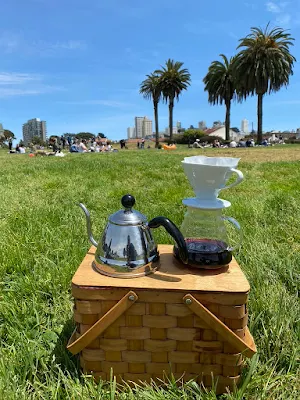 pop-up tasting of Triple Coffee on San Francisco's Marina Green