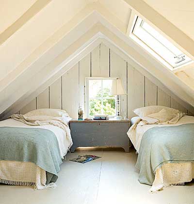 Pure and simple attic bedroom