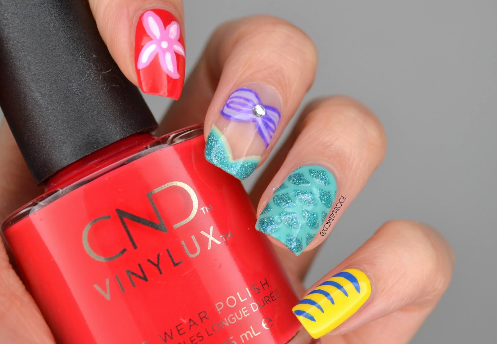 little mermaid nail art stickers