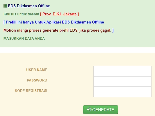 Prefill PMP Offline EDS Dikdasmen 2020 Versi COVID19 SD-SMP-SMA-SMK Seluruh Indonesia dan Luar Negeri