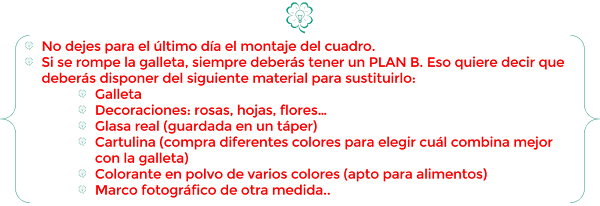 CONSEJOS PARA ENMARCAR UNA GALLETA