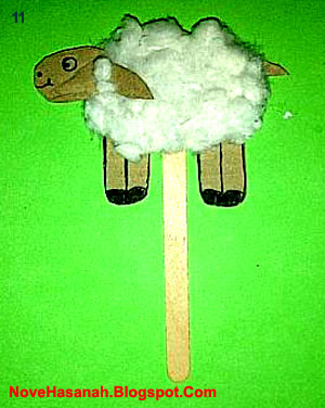 Cara Membuat Boneka  Domba dari  Kardus 