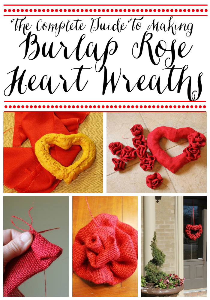 heart shaped burlap wreath