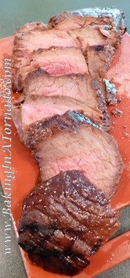 Grilled Marinated London Broil | recipe developed by www.BakingInATornado.com | #recipe #dinner