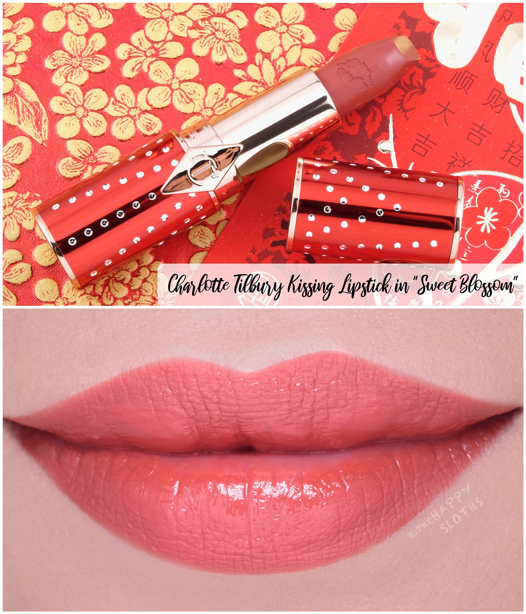 Charlotte Tilbury | Lunar New Year Kissing Lipstick in "Sweet Blossom": Review and Swatches