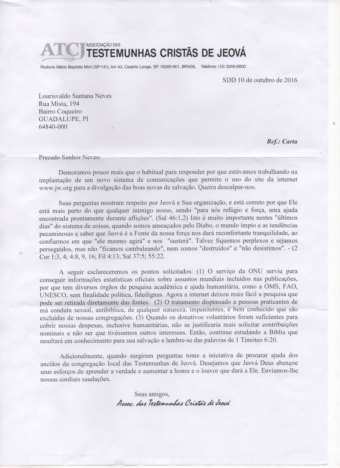 Modelo Carta Jw 2020 idea e inspiración