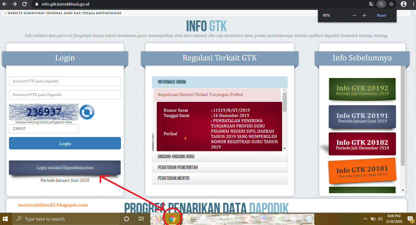 Cara Cetak Info GTK Agar Tidak Terpotong