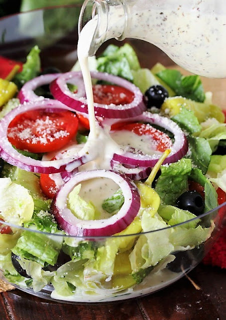 Copycat Olive Garden Salad & Dressing | The Kitchen is My Playground