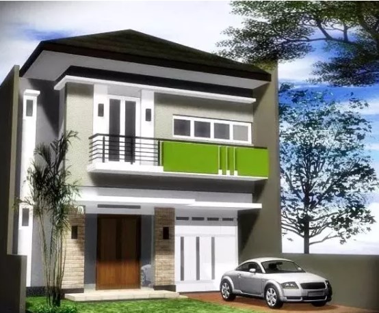 simple 2nd floor house front design