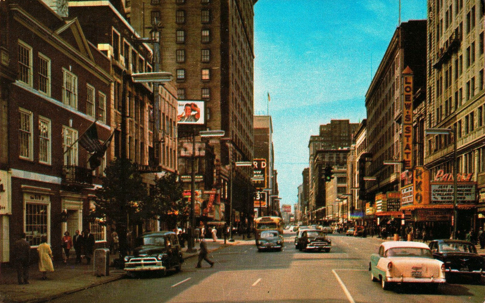 transpress nz traffic in Euclid Avenue, Cleveland, Ohio, mid 1950s