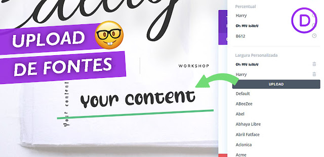 Fontes e Personalizar o título no Divi Builder