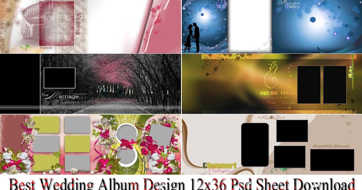 2020 Best Wedding Album Design 12×36 PSD Collection (Free Download