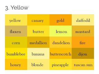 Color shades, kepelbagaian warna, jadual warna, color table, color list,