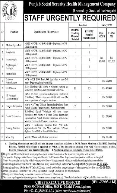 punjab-social-security-health-management-company-jobs-2020-apply-online