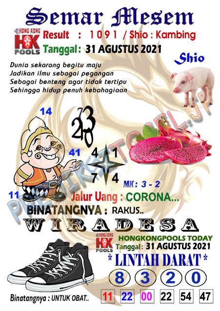 Syair Prediksi Hongkong 31 Agustus 2021 Pasangtogel Club
