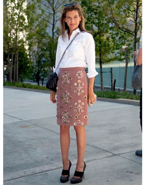 THE SHADY SIDE: street style inspirations: fancy skirts and crisp white ...