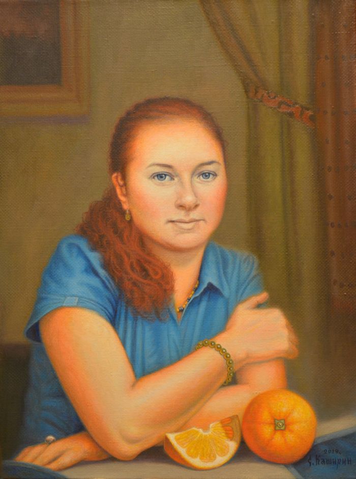Девушка с апельсинами. Степан Каширин Девушка с апельсинами