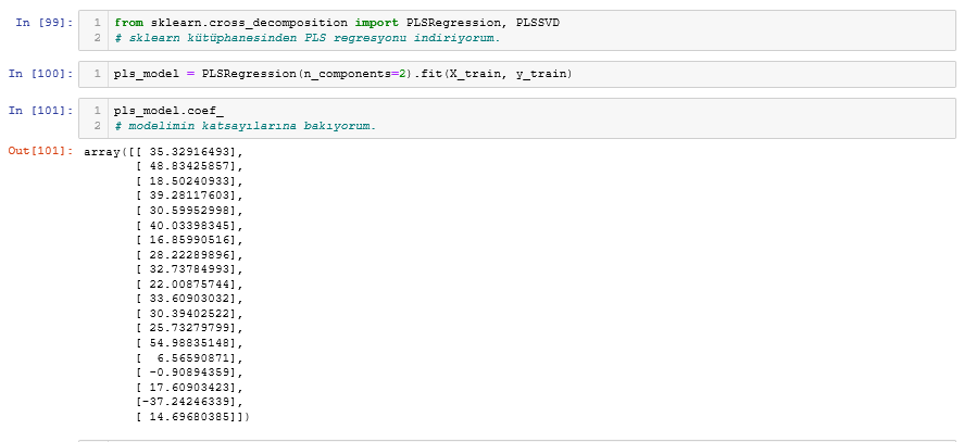 Python - PCR ve PLSR Regresyon Modelleri