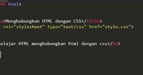 Cara Menghubungkan HTML dengan CSS