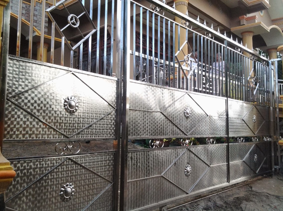 √ 35 Desain Model Pagar Stainless Steel Minimalis Masa Kini