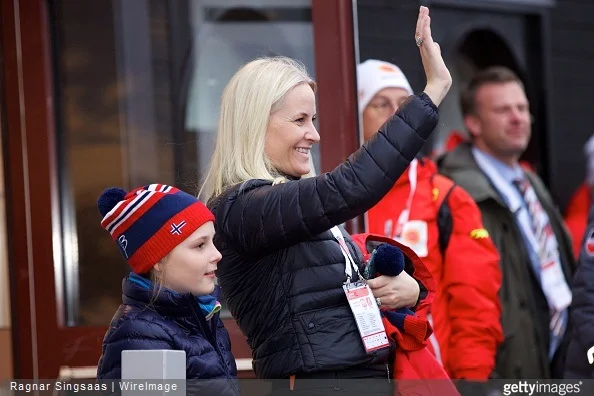  Princess Ingrid Alexandra of Norway and Crown Princess Mette-Marit of Norway attend the FIS Nordic World Ski Championships