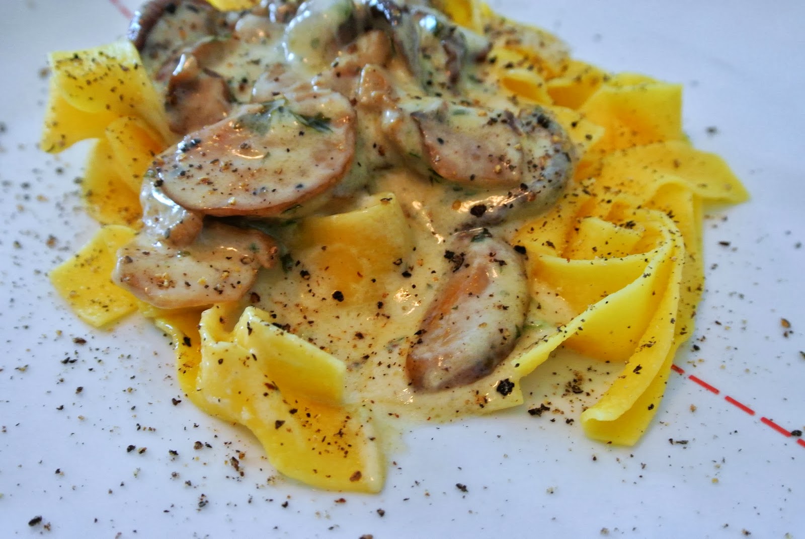 Ti Saluto Ticino: Tagliatelle con funghi porcini trifolati - Nudeln mit ...