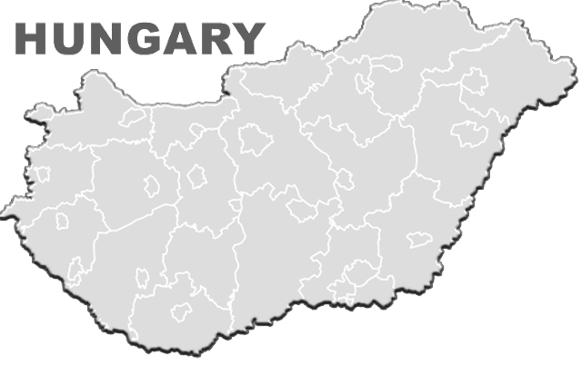 image: Hungary Printable Outline Blank Map