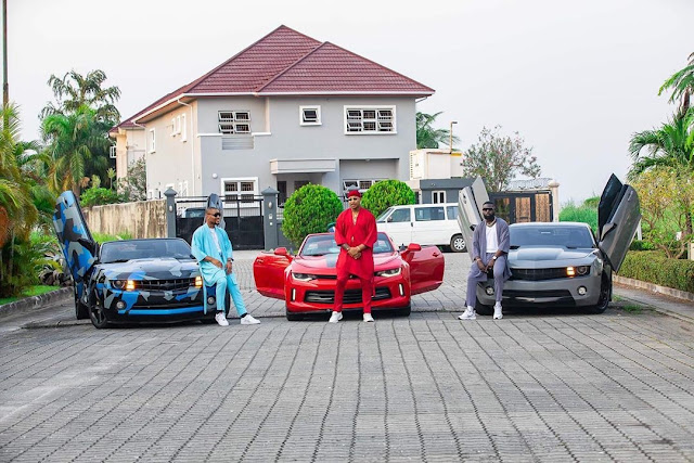 Alexx Ekubo, IK Ogbonna And Yomi Casual Show Off Their Chevrolet Camaro (Photos)