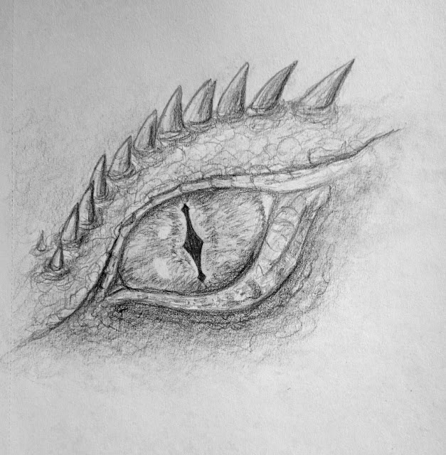 Drachen Auge Zeichnen Bleistift