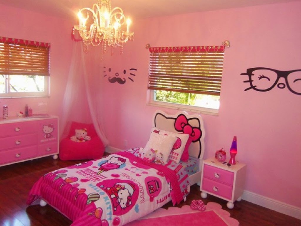 California Bedroom Interior Design Ideas with Cute Hello Kitty Theme for Girls Ideas 2019