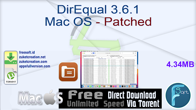 DirEqual 3.6.1 – Mac Torrents Mac OS – Patched